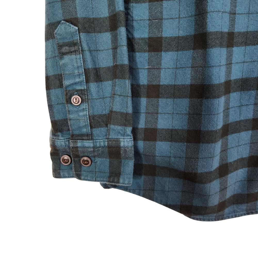 FILSON Alaskan Guide Shirt Womens Medium Blue Plaid Flannel Long Sleeve Button - Picture 5 of 12
